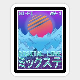 Vaporwave Aesthetic Style 80s Synthwave Retro Sticker